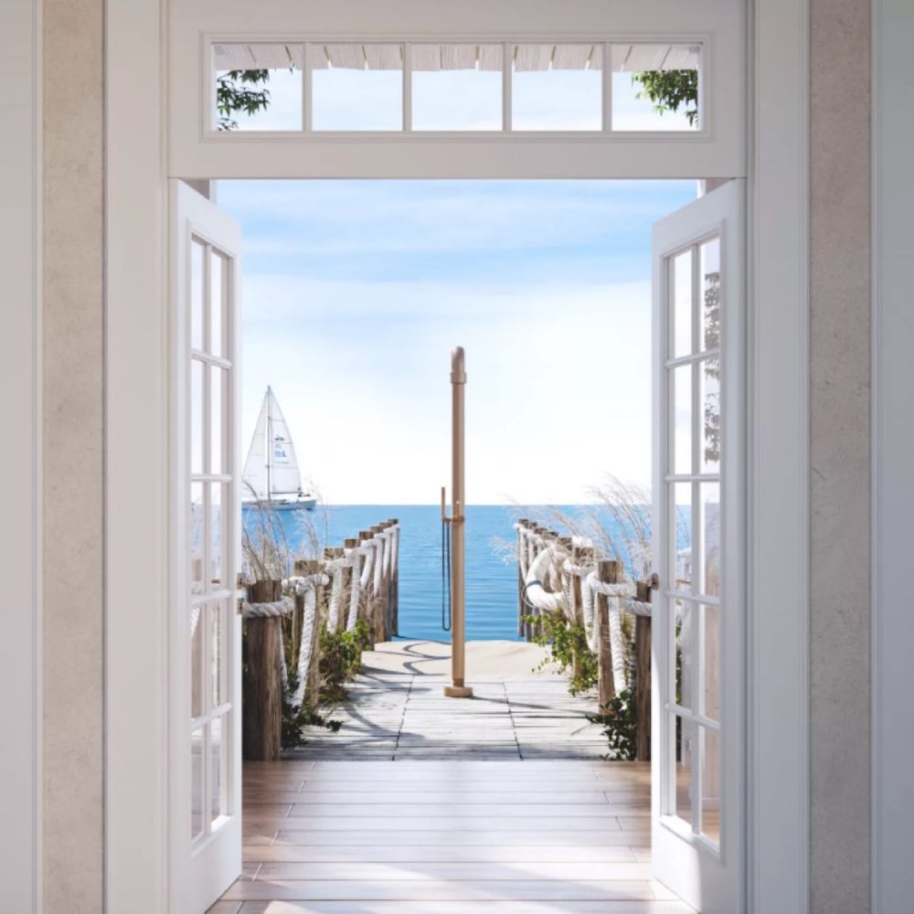 JEE-O Soho Shower 02 Freestanding Indoor & Outdoor Shower Column with Hand Shower – Stainless Steel