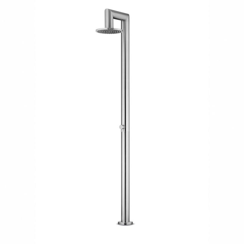 JEE-O Fatline Shower 04 Freestanding Indoor & Outdoor Shower Column – Brushed Stainless Steel