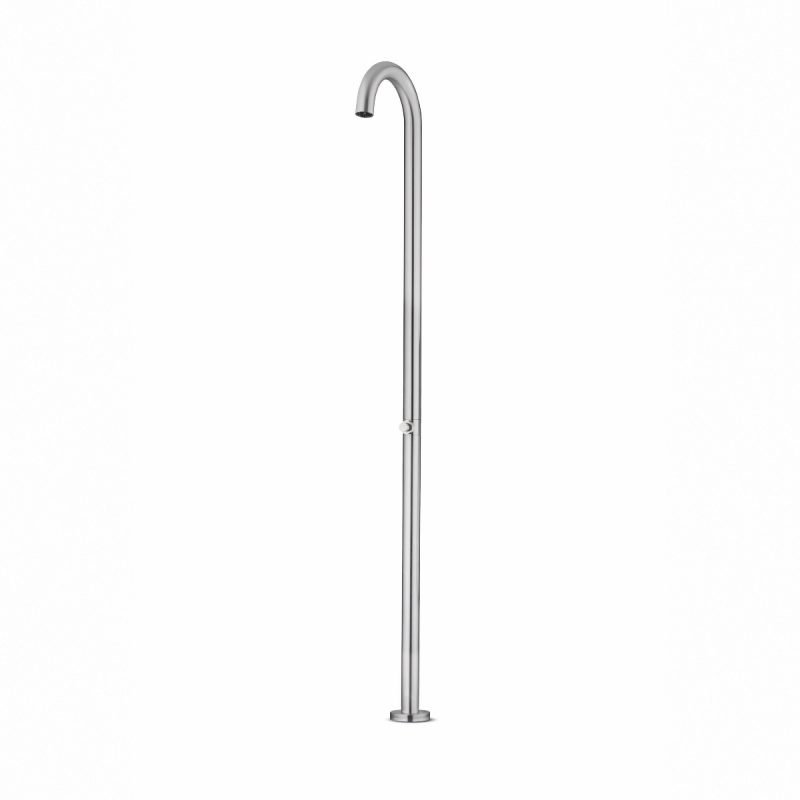 JEE-O Original Shower Push Freestanding Indoor & Outdoor Shower Column – Brushed Stainless Steel