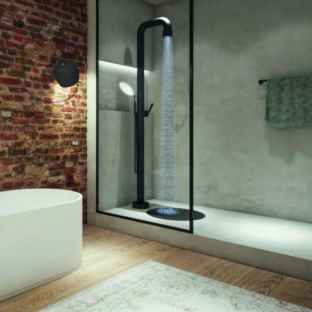 JEE-O Soho Shower 01 Freestanding Indoor & Outdoor Shower Column – Stainless Steel