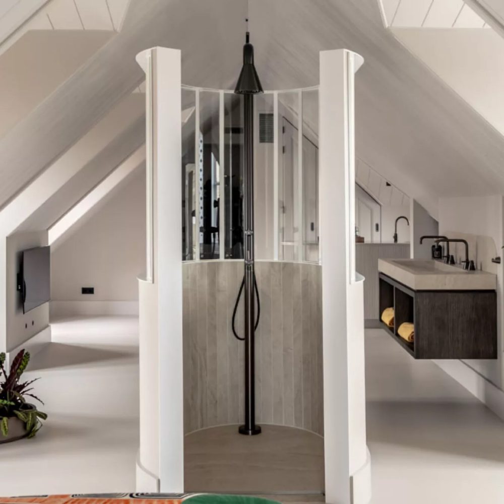 JEE-O Cone Shower 02 Freestanding Indoor & Outdoor Shower Column with Hand Shower – Stainless Steel