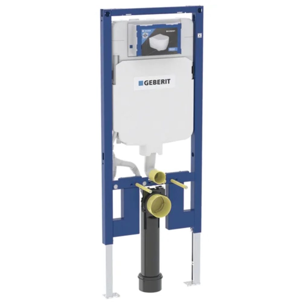 Geberit Duofix Element for Wall-Hung WC, 114 cm, with Sigma Concealed Cistern 8 cm