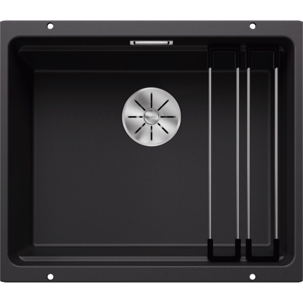 BLANCO ETAGON 500-U, SILGRANIT, anthracite, without pop-up waste, with accessories, universal handing, 600 mm min. cabinet size