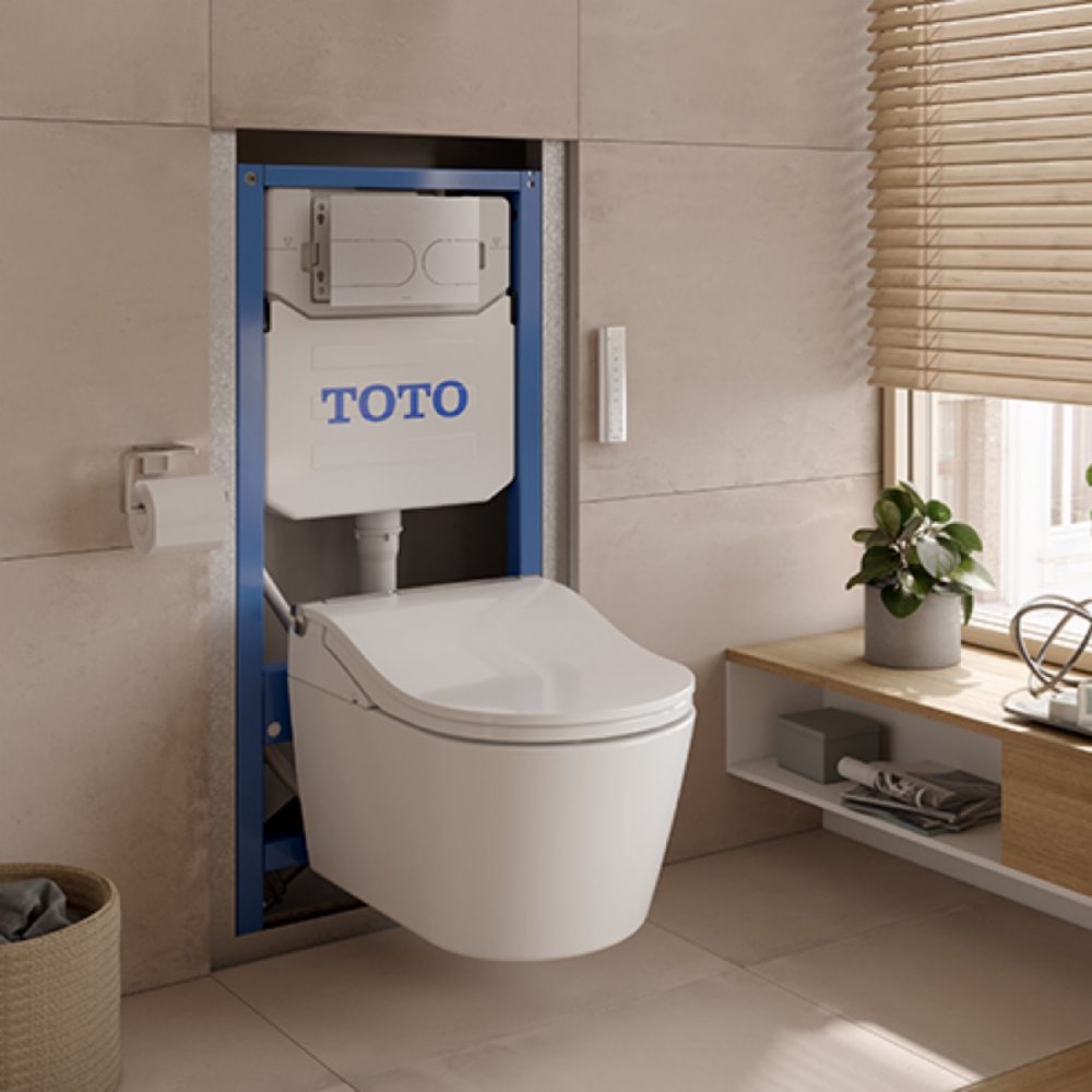 TOTO RW Auto Flush WASHLET™ Set – Seat, Wall Hung WC & Concealed Flush System